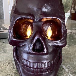 Luminara Large Skull Flameless Candle
